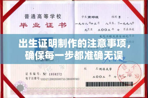寿丰出生证明制作的注意事项，确保每一步都准确无误